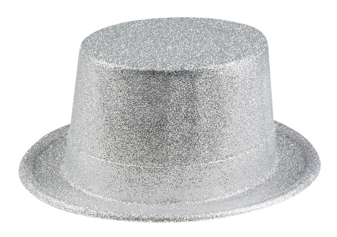 Hut Glitter silber