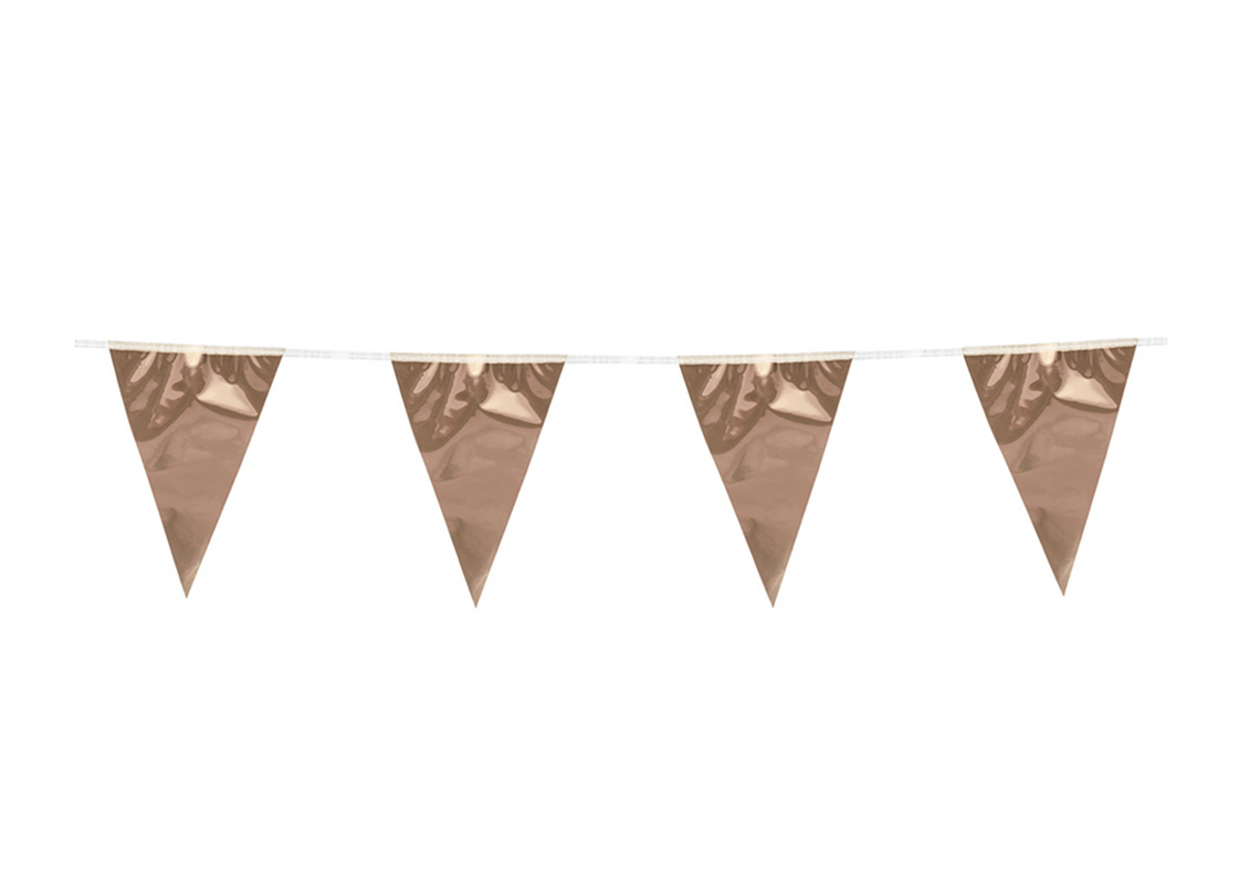 Wimpelkette 3m metallic rosa-gold