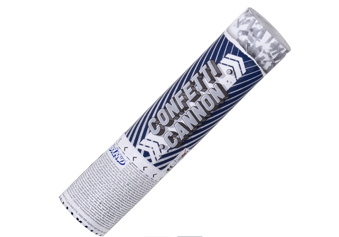 Konfettikanone silber (Konteffiauswurf ca.3m)