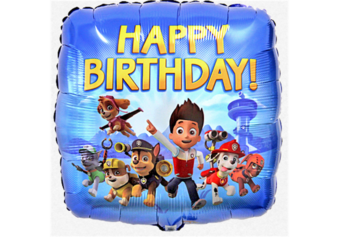 Folienballon Geburtstag / Happy Birthday PAW Patrol Ø 38 cm