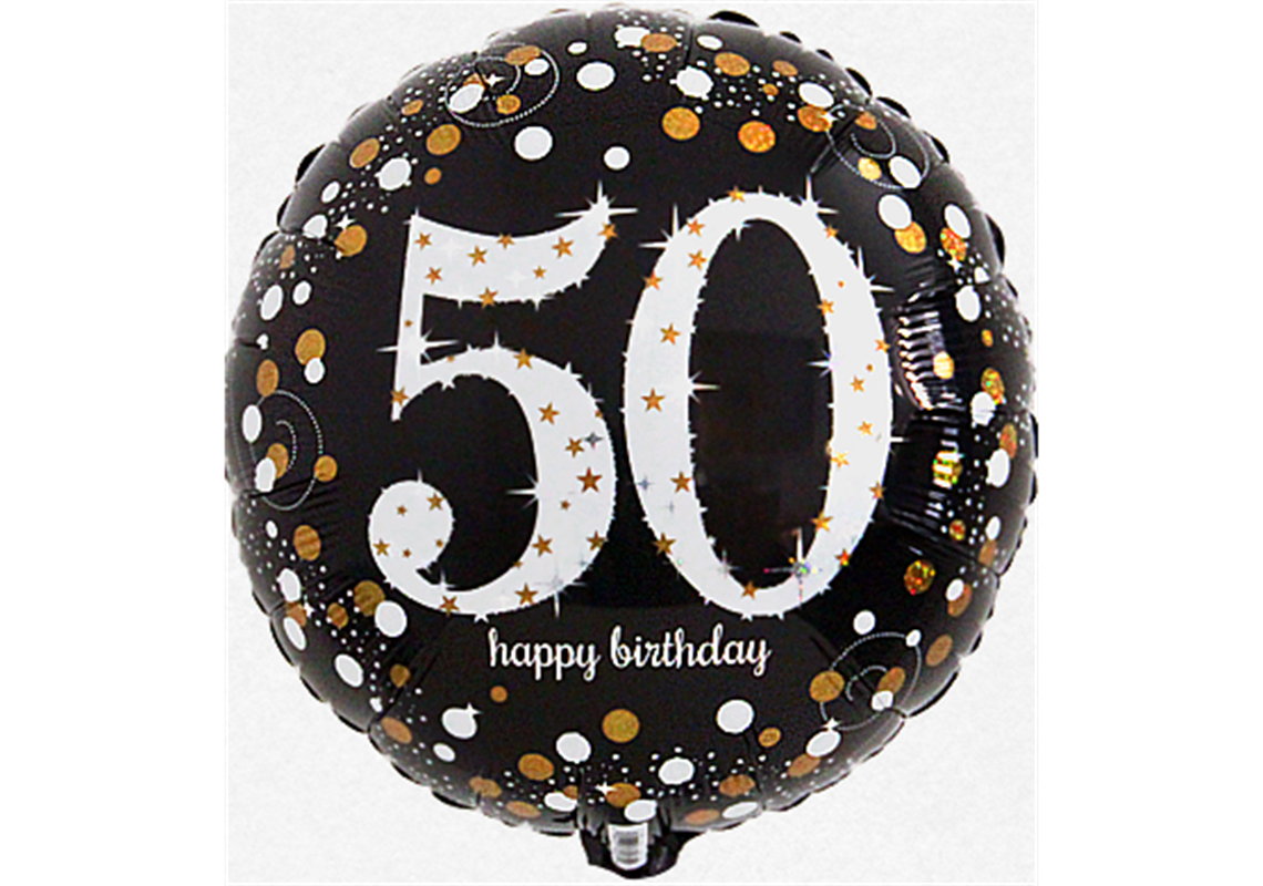 Folienballon Geburtstag / Happy Birthday 50 Ø 38 cm