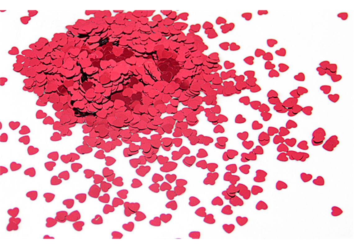 Deko-Konfetti Herz rot
