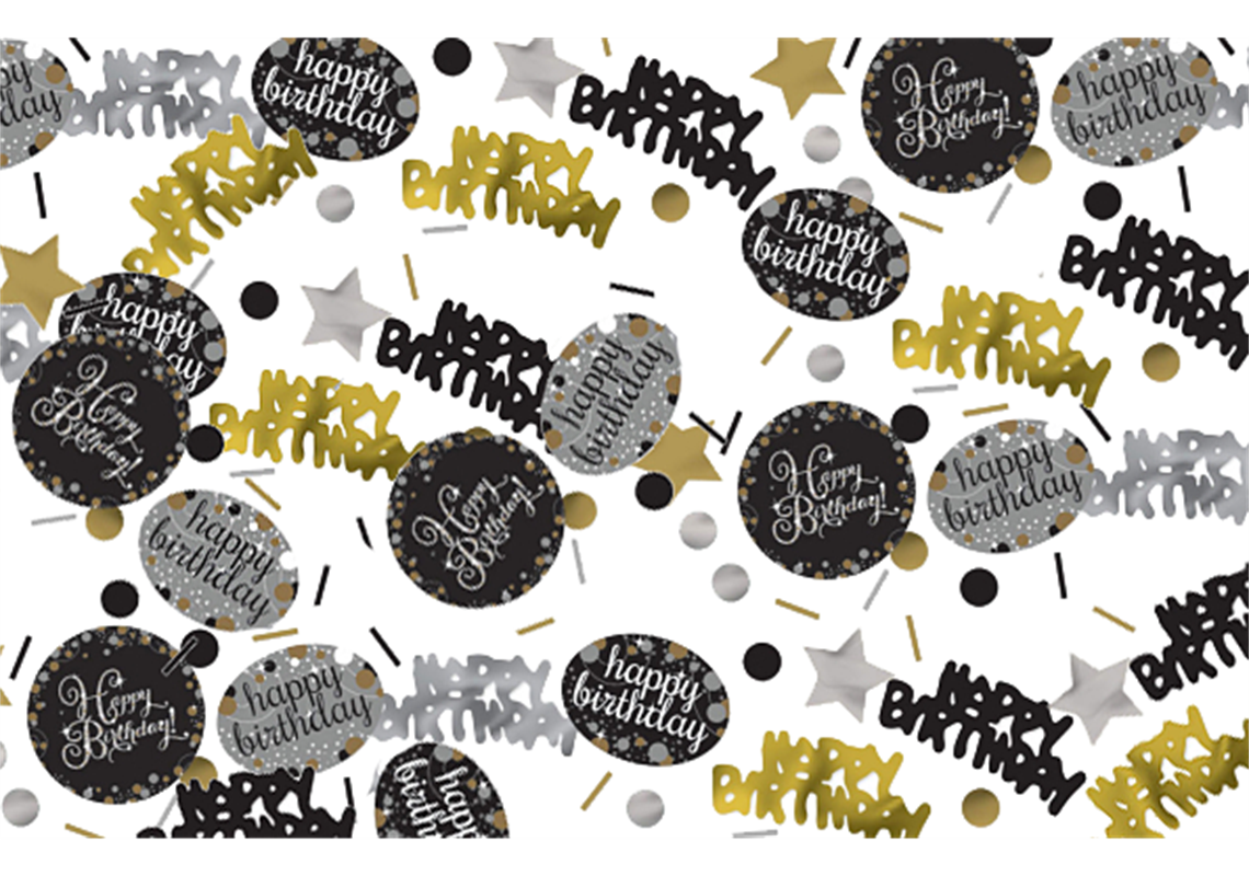 Deko-Konfetti Happy Birthday elegant