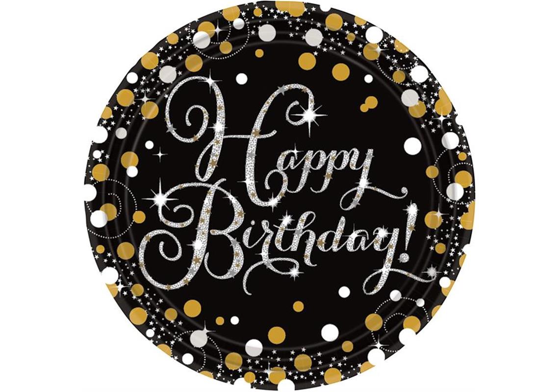 Tellerchen Happy Birthday elegant