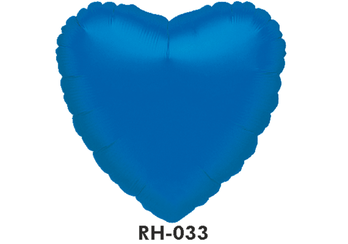 Folienballon uni HERZ BLAU Ø 80 cm