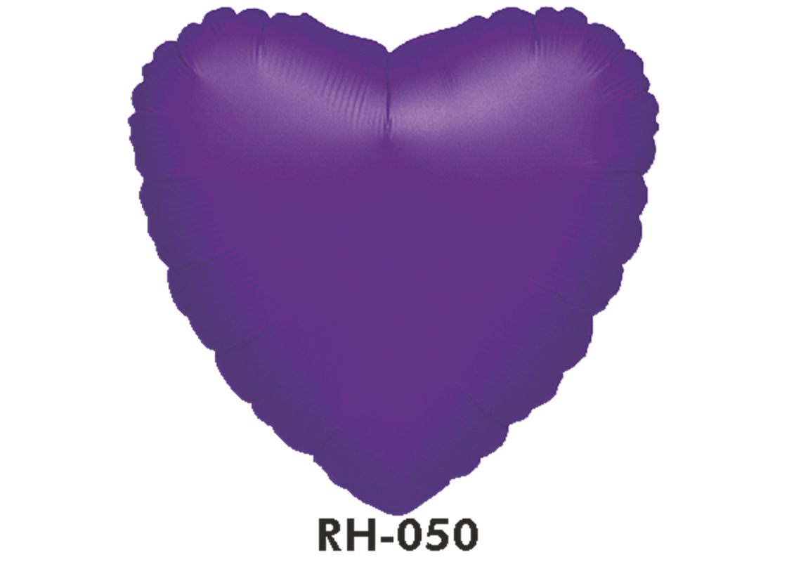 Folienballon uni HERZ VIOLETT Ø 80 cm