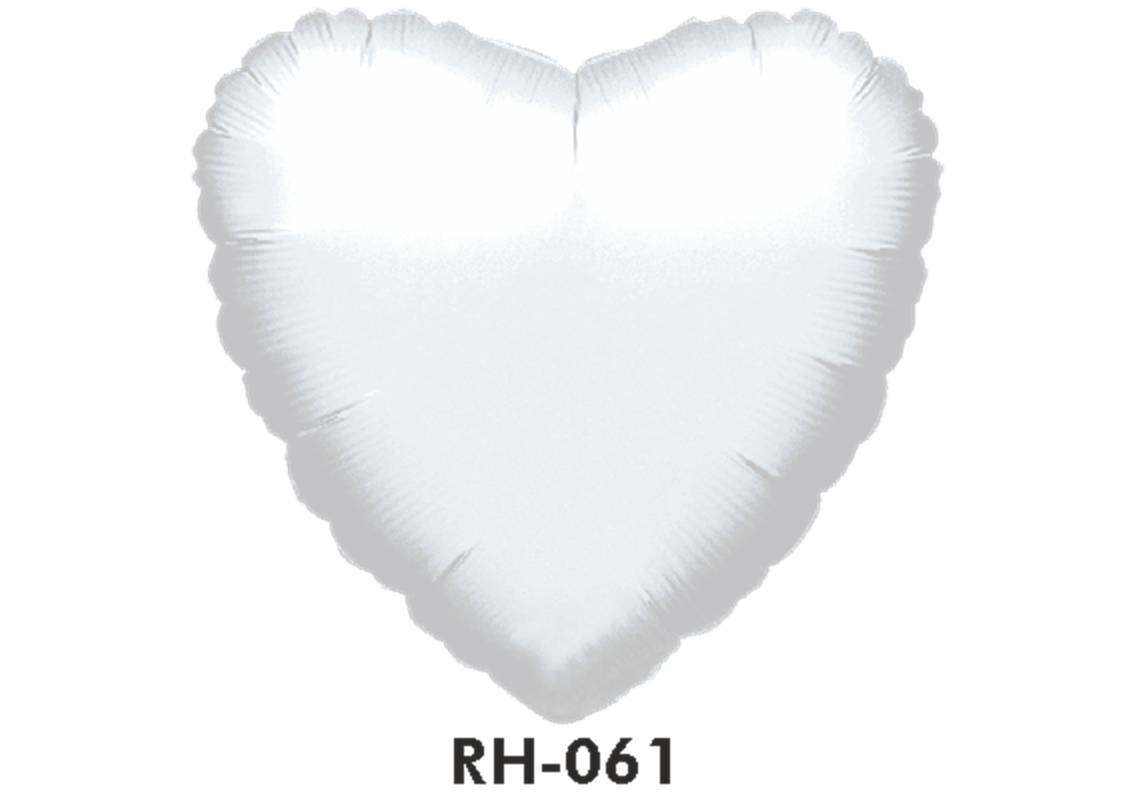 Folienballon uni HERZ SILBER Ø 80 cm