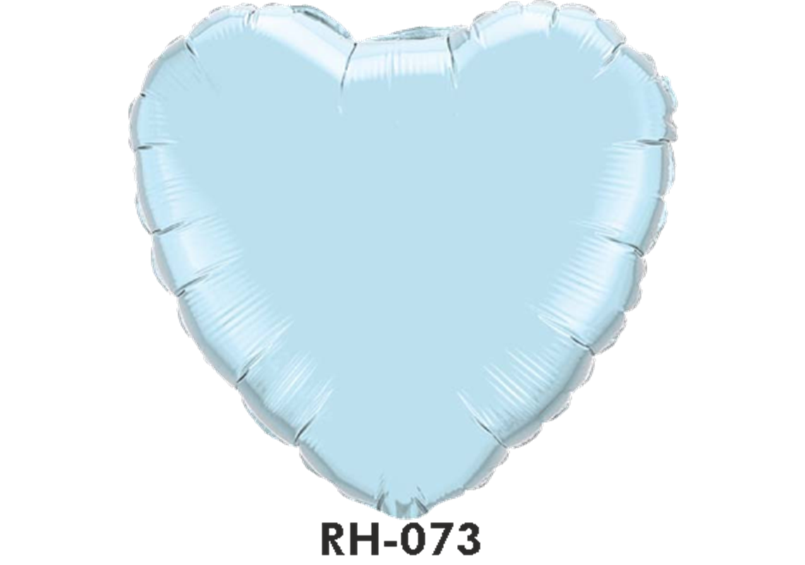 Folienballon uni HERZ HELLBLAU Ø 80 cm