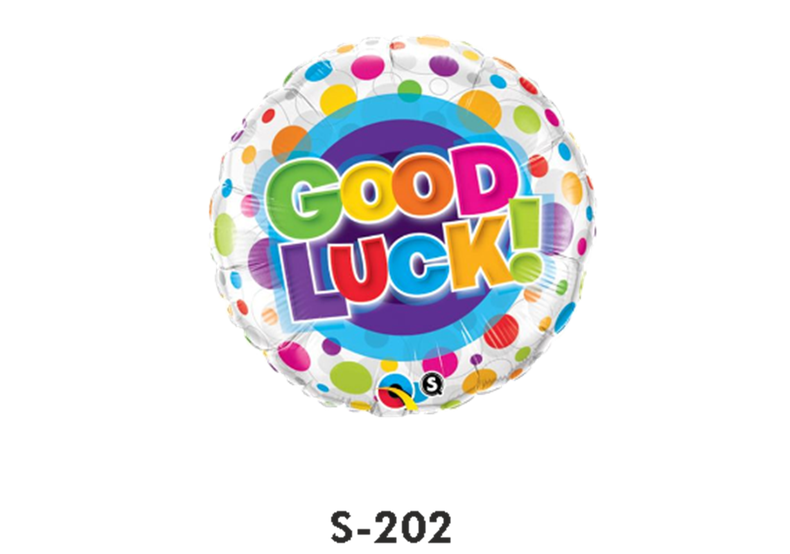 Folienballons Good Luck Buntes Konfetti ⌀ 38 cm