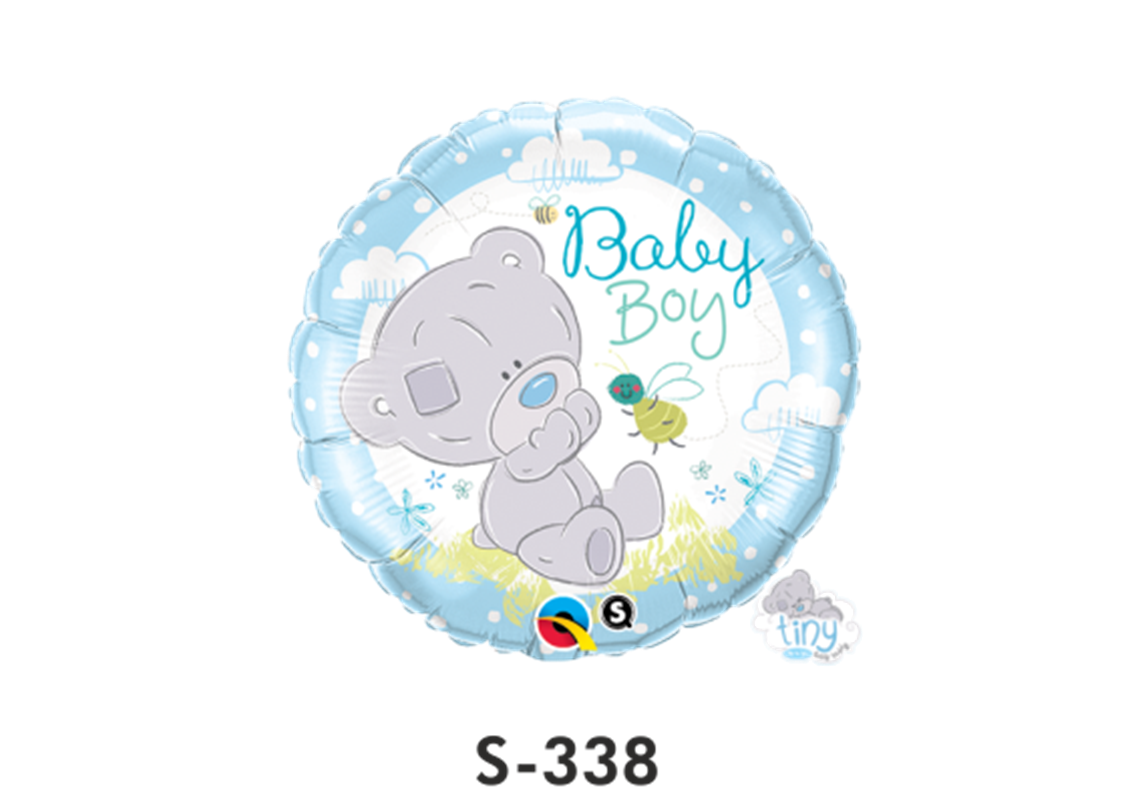 Geburt Folienballon Teddy Baby Boy Hellblau Ø 38 cm