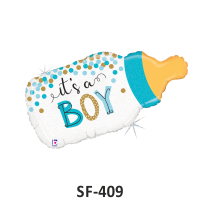 Geburt Folienfigur Schoppen Baby Hellblau 83 cm