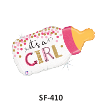 Geburt Folienfigur Schoppen Baby Rosa 83 cm