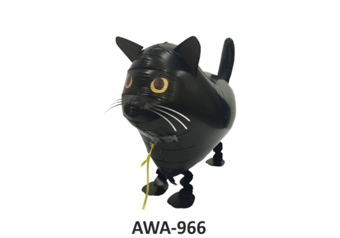 Mini-Walker Schwarze Katze 57 cm lang