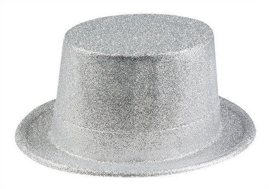 Hut Glitter silber