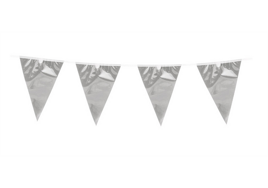 Wimpelkette 3m metallic silber