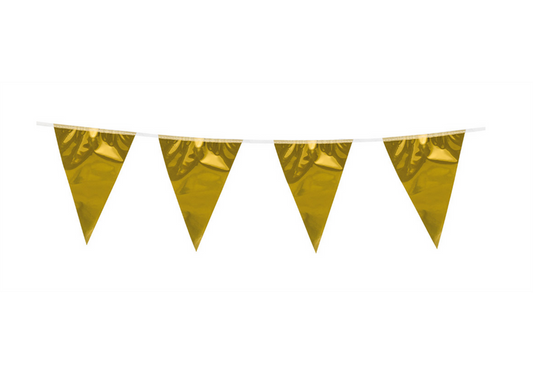 Wimpelkette 10m metallic gold