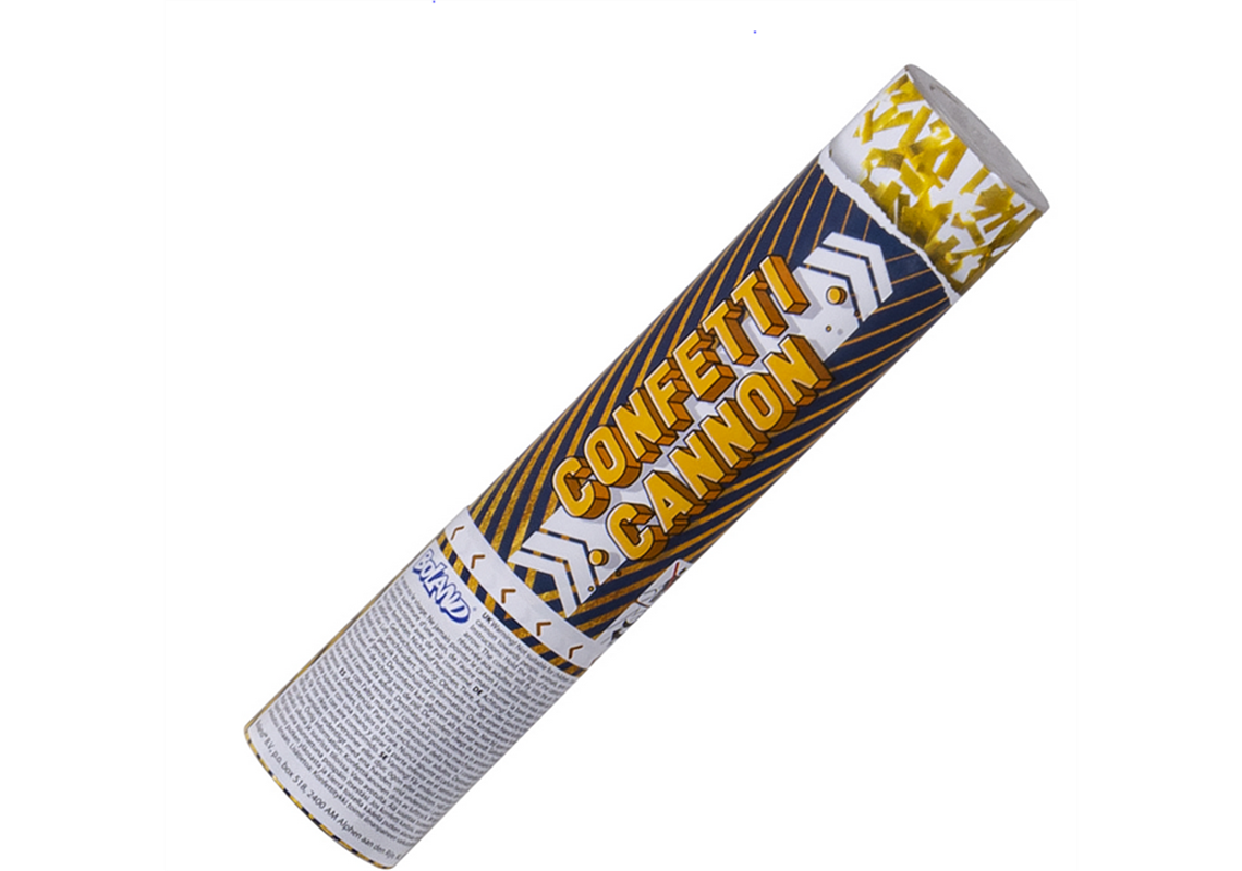 Konfettikanone gold (Konfettiauswurf ca.3m)