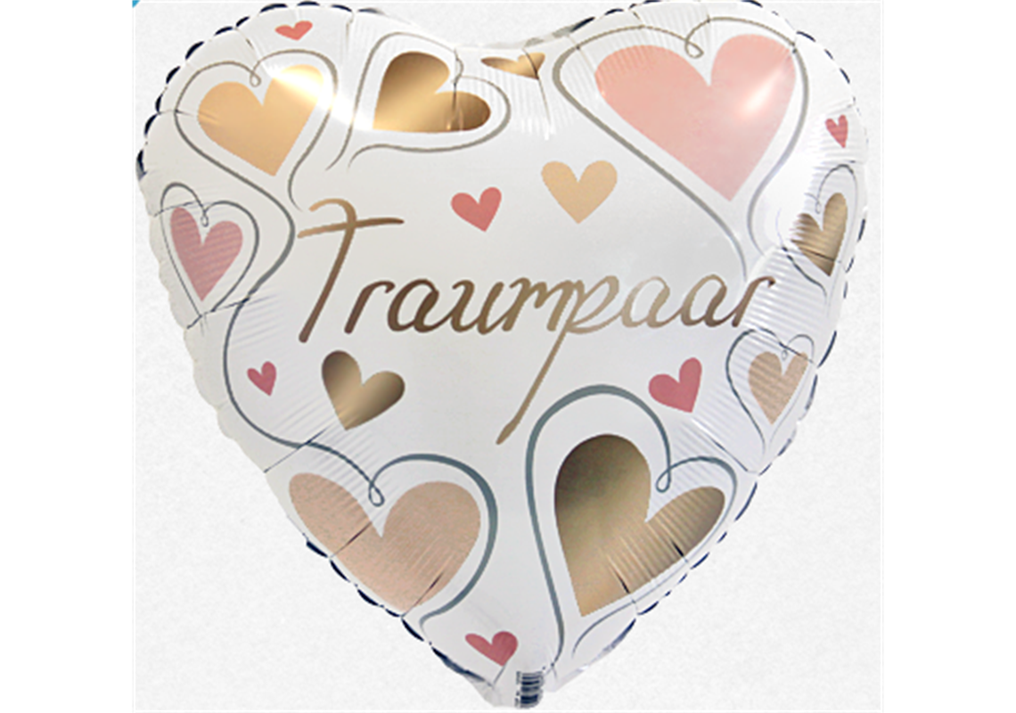 Folienballon Hochzeit / Herz / Traumpaar Ø 38cm
