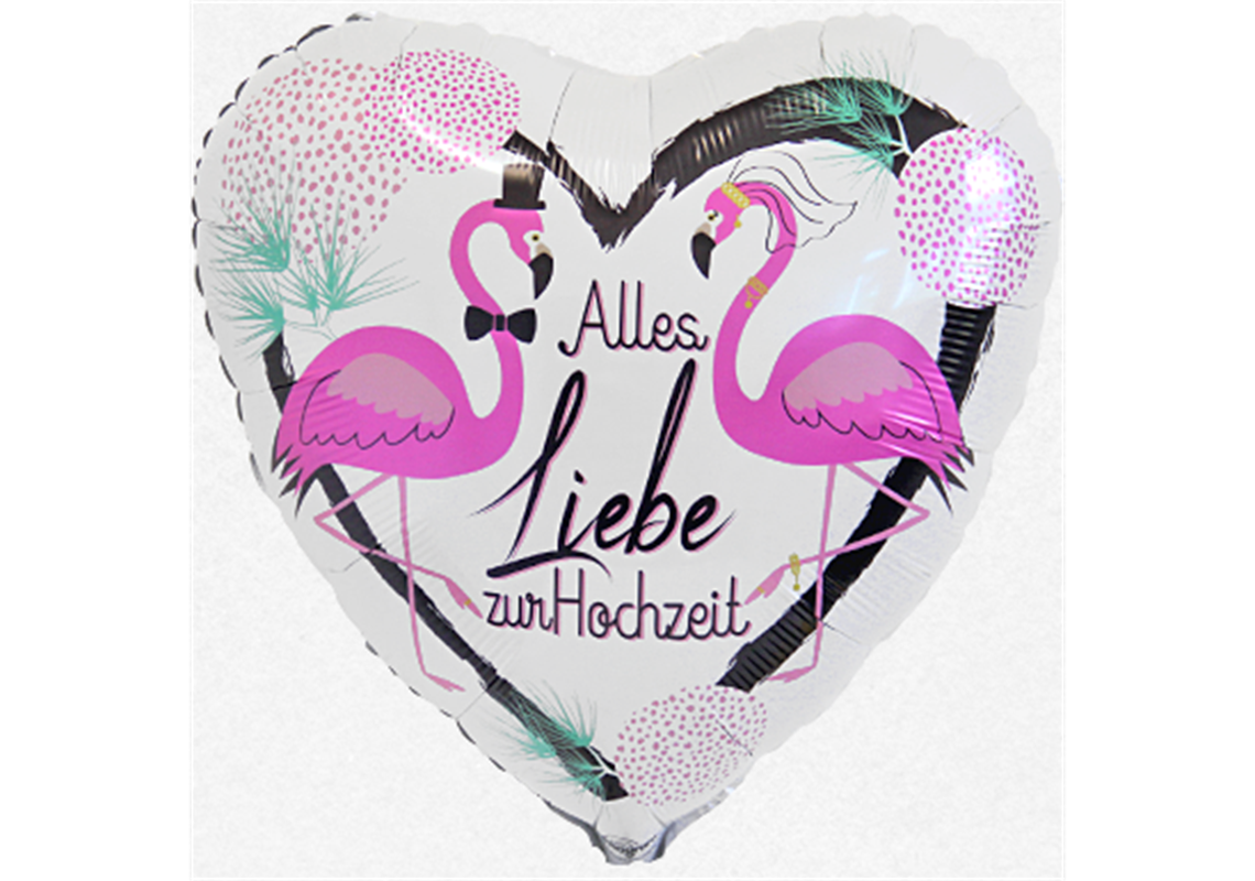 Folienballon Hochzeit / Herz / Alles Liebe zur Hochzeit Ø 38cm