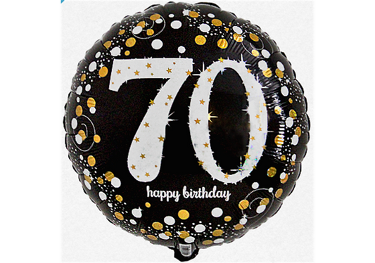 Folienballon Geburtstag / Happy Birthday 70 Ø 38 cm