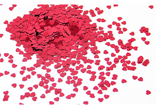 Deko-Konfetti Herz rot