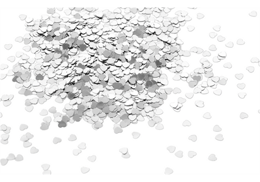 Deko-Konfetti Herz silber