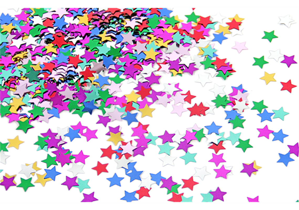 Deko-Konfetti Sterne bunt