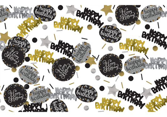 Deko-Konfetti Happy Birthday elegant