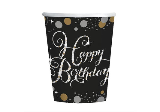 Trinkbecher Happy Birthday elegant