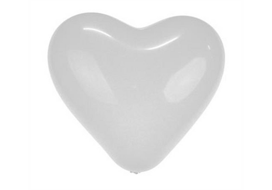 Herzballon WEISS - Breite 40 cm