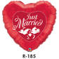Folienballon Hochzeit / Just Married Herz Rot Ø 80cm