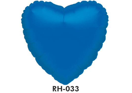 Folienballon uni HERZ BLAU Ø 80 cm