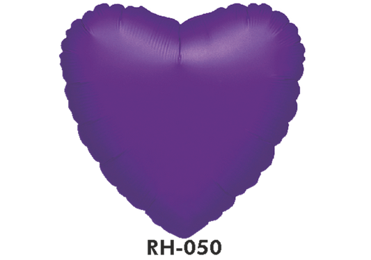 Folienballon uni HERZ VIOLETT Ø 80 cm