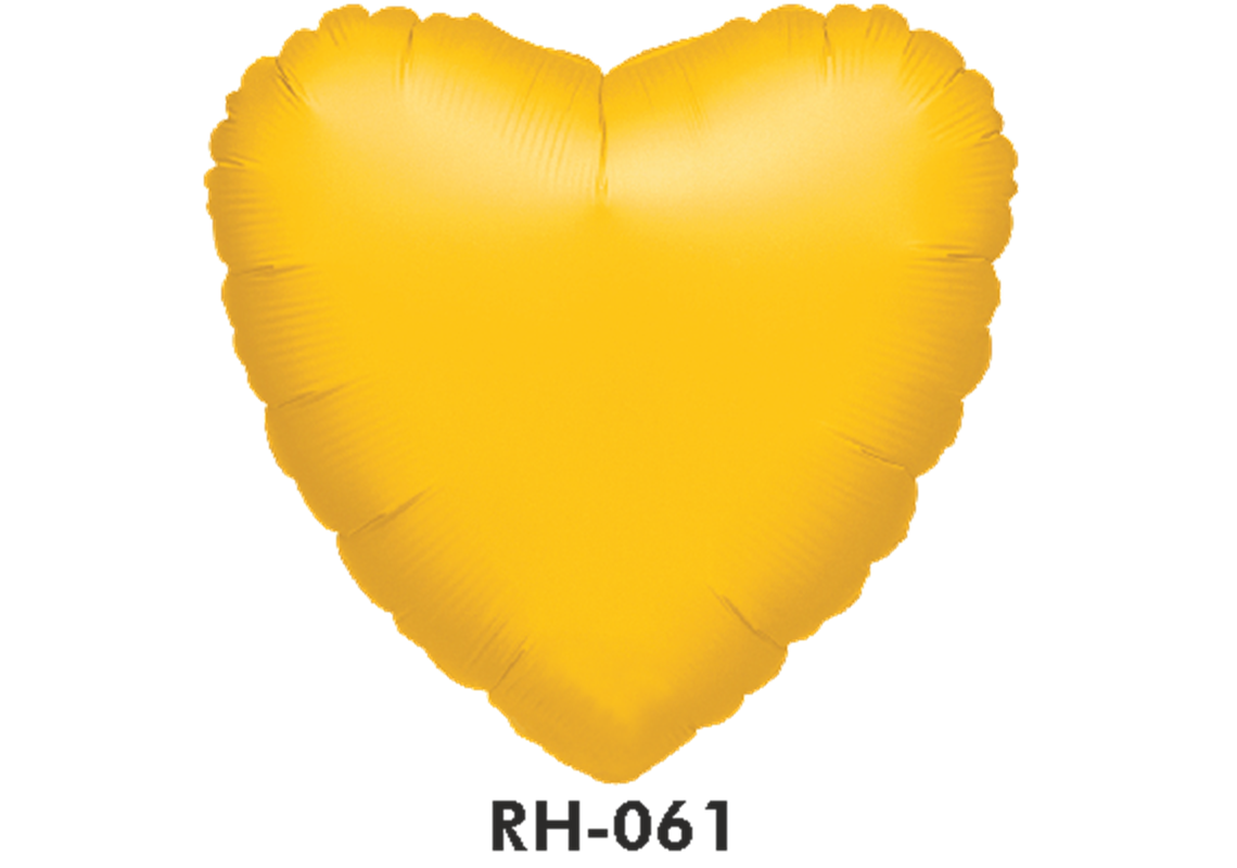 Folienballon uni HERZ GOLD Ø 80 cm