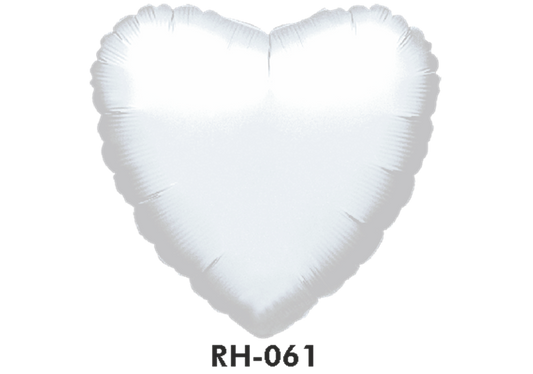 Folienballon uni HERZ SILBER Ø 80 cm