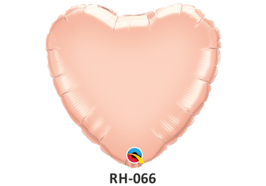 Folienballon uni HERZ ROSE-GOLD Ø 80 cm