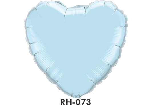 Folienballon uni HERZ HELLBLAU Ø 80 cm