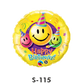 Folienballon Geburtstag /  Happy Birthday Smilies ⌀ 38 cm