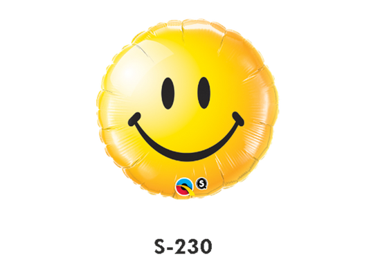 Folienballons Smiley Gelb ⌀ 38 cm