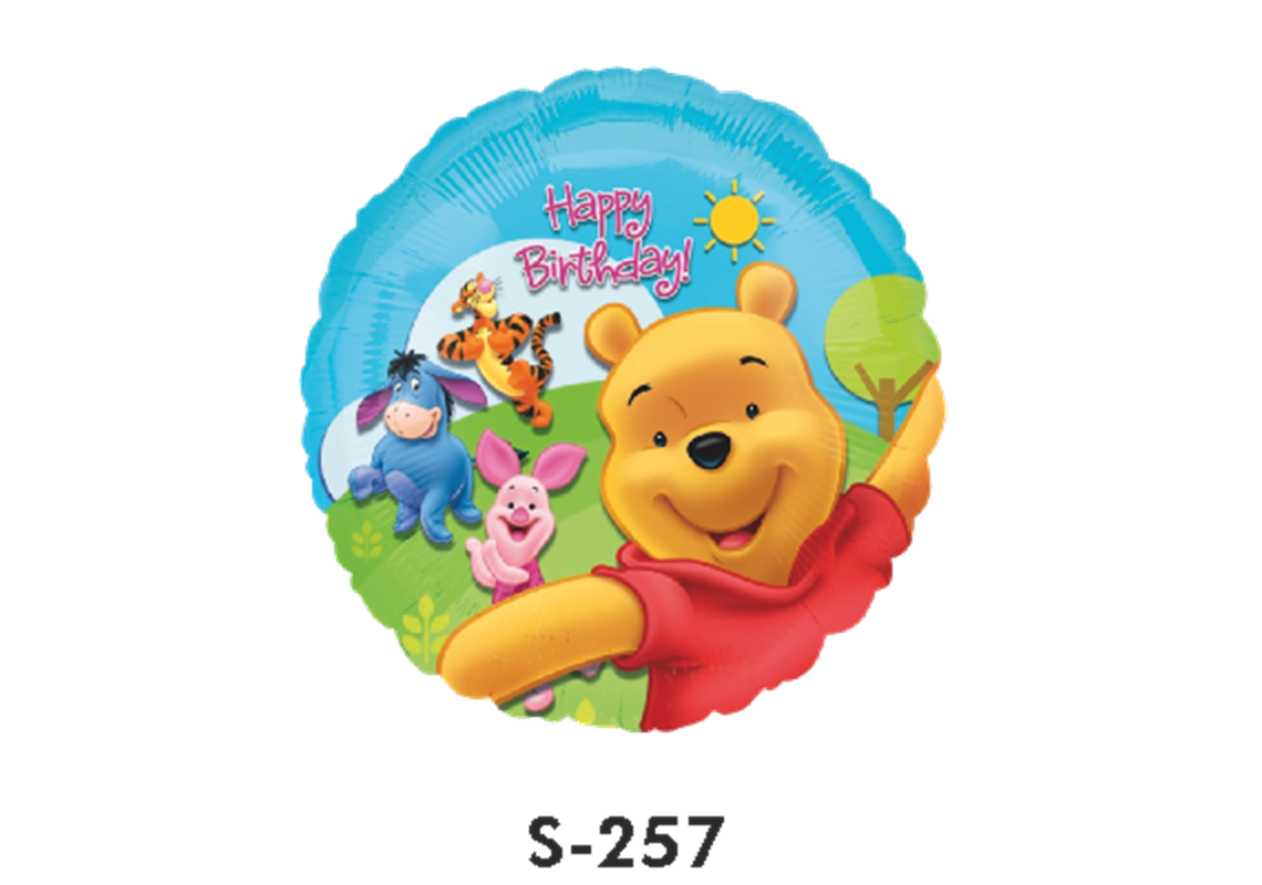 Folienballon Geburtstag / Happy Birthday Winnie Pooh Ø 38 cm