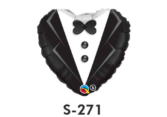 Folienballon Hochzeit / Hochzeit Smoking Ø 38 cm