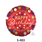 Folienballon Geburtstag / Happy Birthday Ballons Bunt ⌀ 38 cm