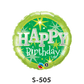 Folienballon Geburtstag / Happy Birthday Glanz Grün Ø 38 cm