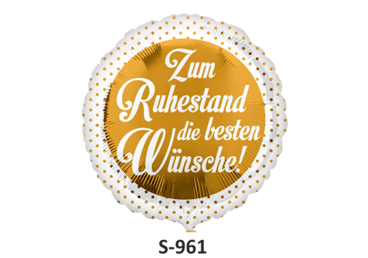 Folienballons ⌀ 38 cm Alles Gute zum Ruhestand