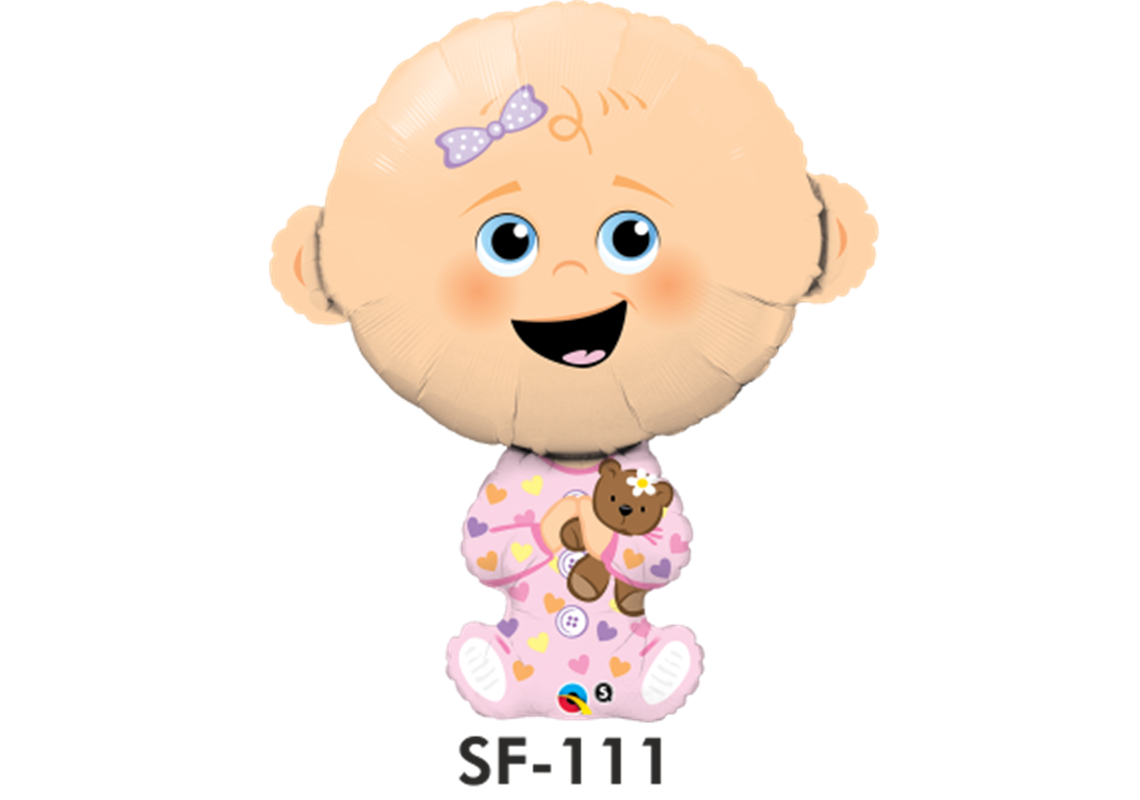 Geburt Folienfigur Baby Girl 97 cm