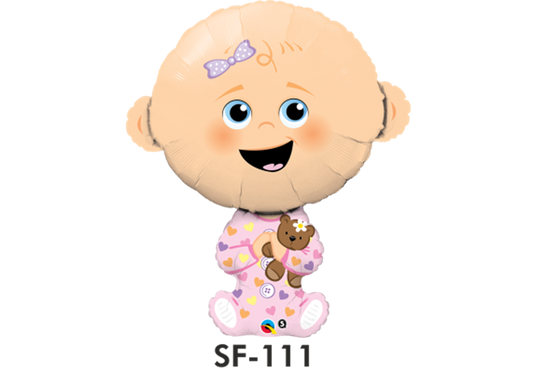 Geburt Folienfigur Baby Girl 97 cm