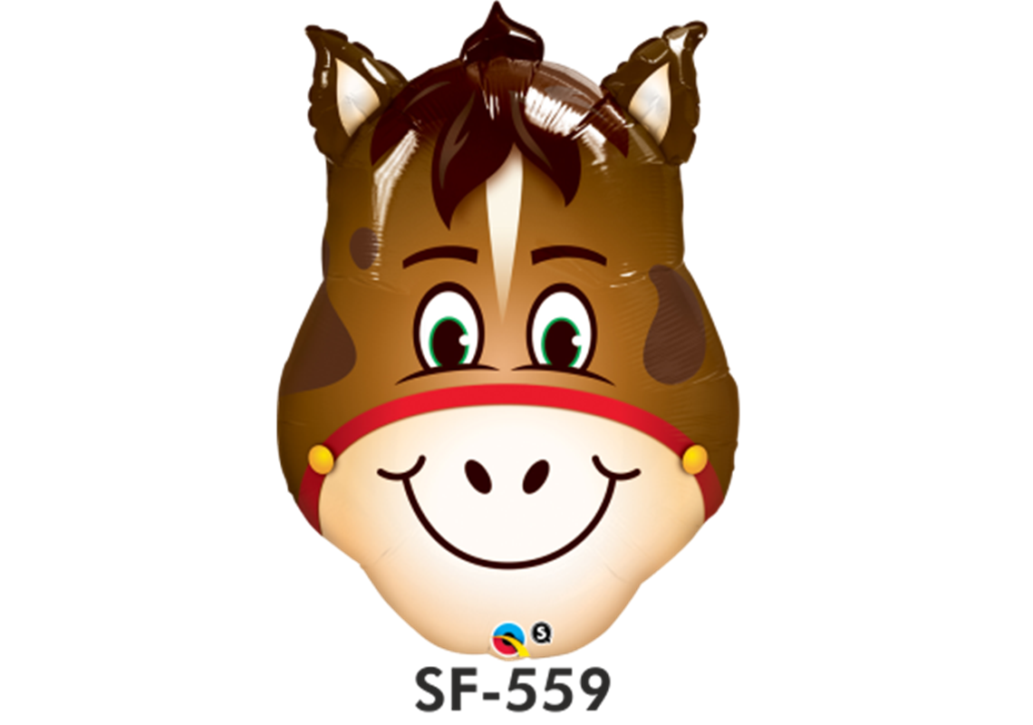 Folienfigur Pferdekopf 89 cm