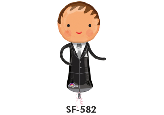 Folienballon Hochzeit / Folienfigur Bräutigam 101 cm