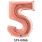 Zahlenfolienballon - Zahl 5 (fünf) - in ROSAGOLD 80 cm