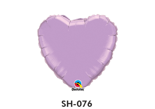 Folienballon uni HERZ PERL-LILA Ø 38 cm